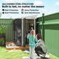 Outsunny 4' x 8' Outdoor Storage Shed Lean to Shed Outdoor Metal Tool Shed with Lockable Door and Air Vents, Dark Grey