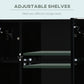kleankin Medicine Cabinet with Mirror, Wall Mounted Bathroom Mirror Cabinet with Adjustable Shelf, USB Charge, High Gloss Black