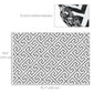 Outsunny Reversible Outdoor RV Rug, Patio Floor Mat, 5' x 8' Plastic Straw Rug for Backyard, Deck, Beach, Camping, Black & White