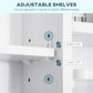 kleankin Wall Mounted Medicine Cabinet, 39.25"W x 27.5"H Bathroom Mirror Cabinet with Single Mirrored Door, Shelves and Storage Cupboard, White
