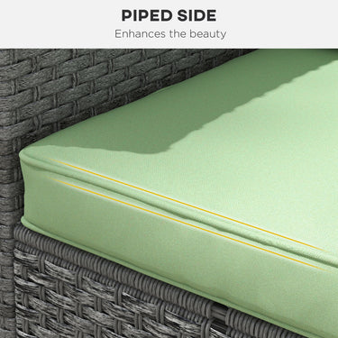 Outsunny Seat Cushion Back Pillows Replacement Set of 2, Patio Chair Cushions Set for Indoor Outdoor, Green