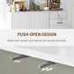 HOMCOM Kitchen Sideboard Storage Cabinet, Modern Coffee Bar with Push-Open Design and 2 Drawers for Living Room, Black