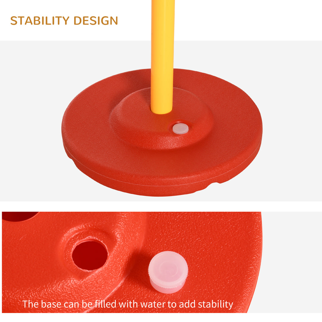 PawHut Adjustable Dog Agility Training Obstacle Set with Weaves Poles and Storage Bag for Pet Dogs Outdoor Games Exercise Blue and White