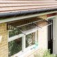 Outsunny Window Awning Door Canopy, Polycarbonate Front Door Outdoor Patio Cover, Sun Shelter, Hollow Sheet for UV, Rain, Snow and Sunlight Protection, Brown, 40" x 80"