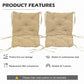 Outsunny Patio Chair Cushions Set of 2, 39" x 20" x 3" Outdoor Tufted Cushion Set with Ties for Indoor Outdoor Garden Furniture, Dark Grey