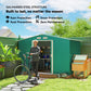 Outsunny 9.1'x6.4'x6.3' Garden Storage Shed w/ Floor Foundation Metal Tool Storage House w/ Double Doors Dark Grey Yellow