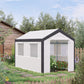 Outsunny 6.6' x 10' x 7' Heavy Duty Walk-In Greenhouse Vegetable Seed Growth Tent Outdoor Plant Growing Tunnel Warm House Flower Shed Backyard White