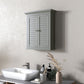 kleankin Over Toilet Storage Cabinet, Bathroom Wall Cabinet with Adjustable Shelf for Living Room and Entryway, White