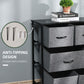 HOMCOM 8-Bin Dresser Storage Tower Cabinet Organizer Unit, Easy Pull Fabric Bins with Metal Frame for Living Room