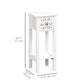 HOMCOM Nightstand Set of 2 with Drawer and Open Storage Shelf White