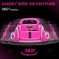 Qaba Angry Bird Licensed Electric Ride on Car, 12V Bumper Car for Kids w/ Dual Joysticks, 360 Degree Spin, Blue