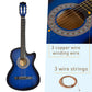 Soozier 39.5 Inch Acoustic Electric Guitar for Beginner with Strings, Beige Strap, 3 Picks and Case Bag, Wine Red