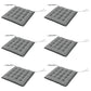 Outsunny 6-Piece Seat Cushion Pillows Replacement, Button Tufted Patio Chair Cushions Set with Ties, Charcoal Grey