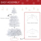HOMCOM 7.5ft Artificial Snow Flocked Christmas Tree Xmas Tree Holiday Home Indoor Decoration for Party with Foldable Feet, Green