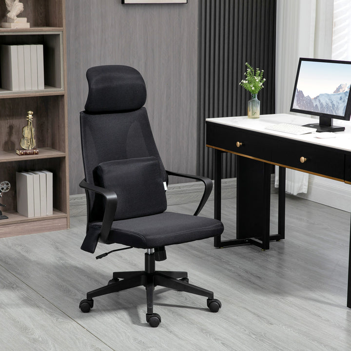 Vinsetto Office Chair High Back, Ergonomic Mesh Computer Chair Executive Task Chair with Massage Lumbar Support & Headrest Rocking