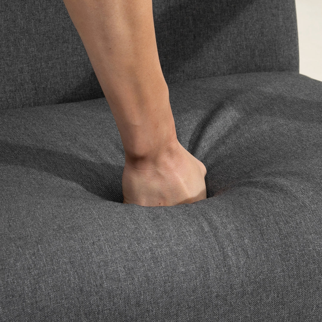 HOMCOM Mid-Century Modern Accent Chair Retro Fabric Armchair Wooden Arm Upholstered Lounge Chair for Living Room Floral