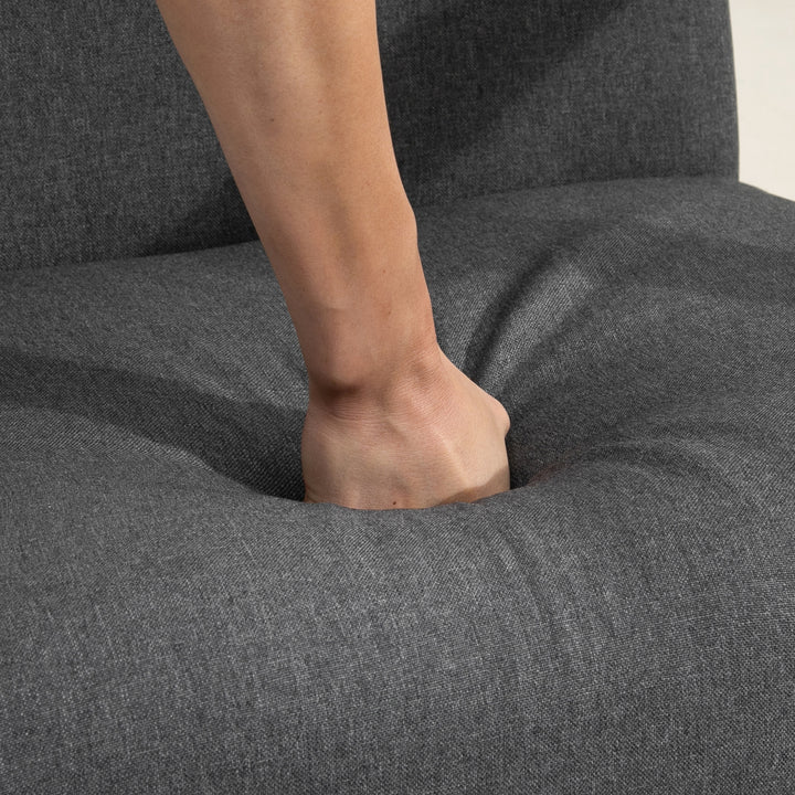 HOMCOM Mid-Century Modern Accent Chair Retro Fabric Armchair Wooden Arm Upholstered Lounge Chair for Living Room Floral