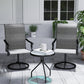 Outsunny Outdoor Swivel Dining Chairs Set of 2, High Back Swivel Chairs with All Weather Mesh for Deck, Backyard, Poolside, Grey
