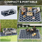 Outsunny 9'x12' Reversible Outdoor RV Rug, Patio Floor Mat, Plastic Straw Rug for Backyard, Deck, Beach, Camping, Black