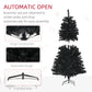 HOMCOM 7.5ft Artificial Christmas Trees with Auto Open and Steel Base, Black