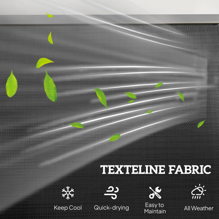 Outsunny 3-Seat Outdoor Glider Chair, Patio Rocking Chair, Steel Frame, Sling Fabric Seat for Garden, Backyard, Lawn, Black