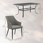 Outsunny 7 Piece Wicker Patio Furniture Set with Cushions, Umbrella Hole, Slatted Table Top, for Backyard, Porch, Garden, Balcony