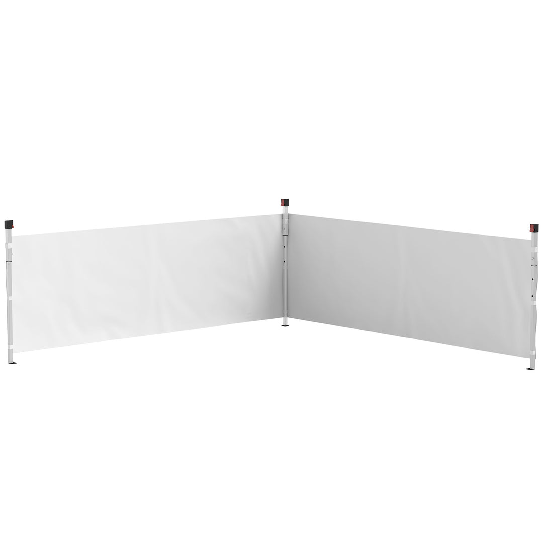 Outsunny Canopy Sidewalls for 10' x 10' or 10' x 20' Pop up Canopy, 2 PCS Canopy Half Walls Only, Grey