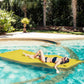HOMCOM 10' x 5' Roll-Up Pool Float Pad for Lakes, Oceans, & Pools, Water Mat for Playing, Relaxing & Recreation, Yellow