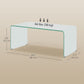 HOMCOM Glass Coffee Table, Clear Coffee Table for Living Room, Modern Rectangle Center Table with Safe Rounded Edges