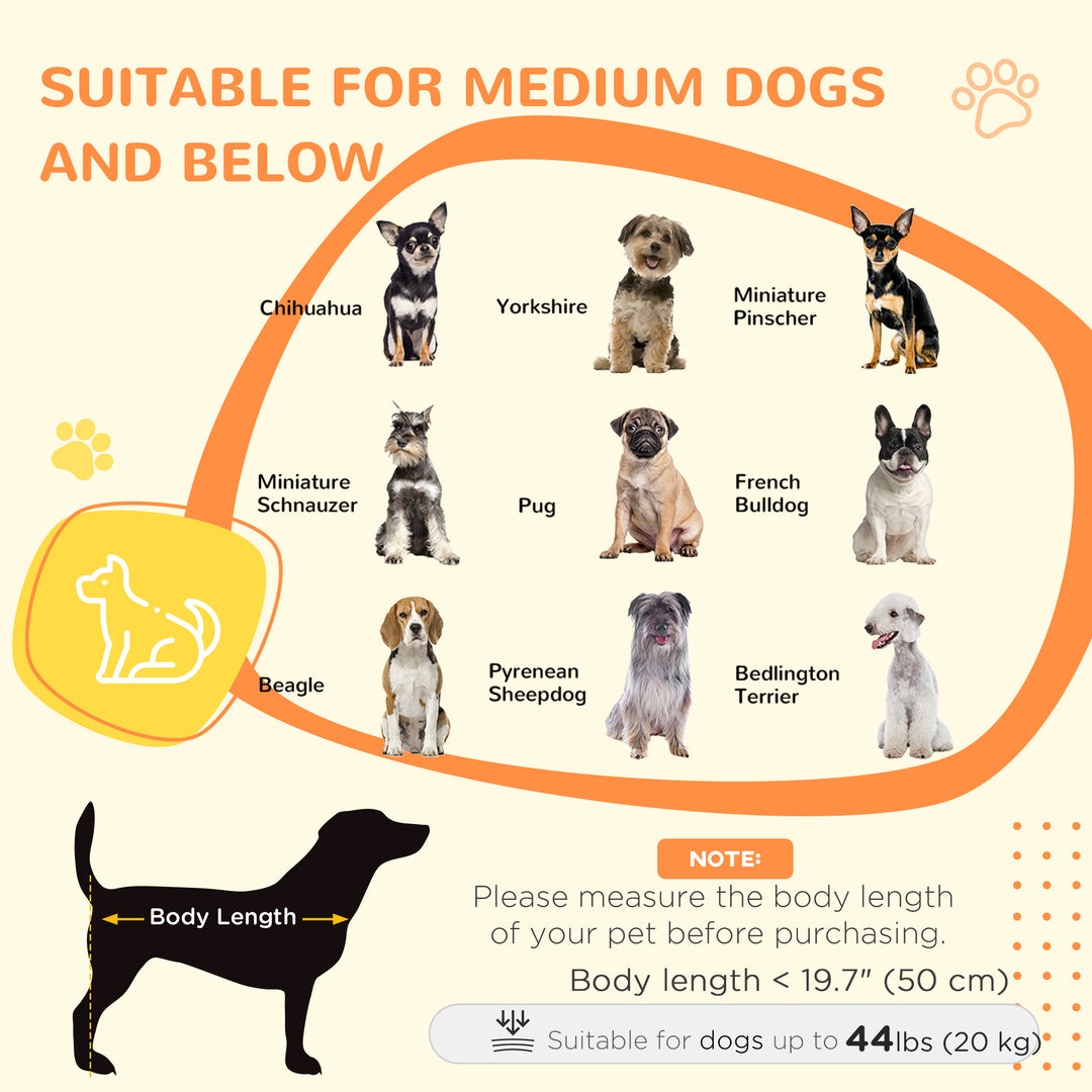 PawHut 31.5" Dog Crate Furniture with Double Doors, for Medium Dogs, White