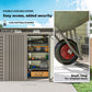 Outsunny 8 x 4FT Galvanized Garden Storage Shed, Metal Outdoor Shed with Double Doors and 2 Vents, Light Grey