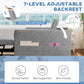 HOMCOM Pull Out Sofa Bed, Sleeper Sofa Couch with USBâ€‘A+C, Small Linen Loveseat Futon Couch for Living Room, Grey