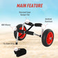 Soozier Foldable Kayak Cart, Aluminum Boat Canoe Carrier Tote Dolly Trolley Transport Trailer NO-Flat Wheel Silver