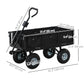 Outsunny 342L Utility Wagon Cart with Removable Mesh Sides to Convert into Flatbed for Beach Lawn Yard