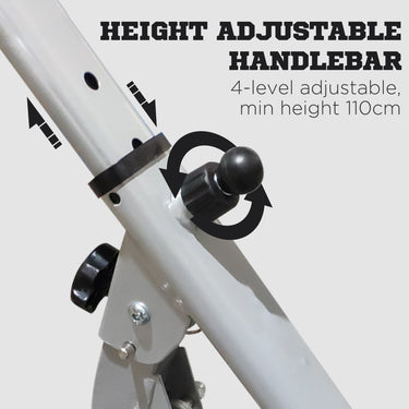 Soozier Height Adjustable Stair Stepper, Stepper Exercise Machine with Handlebar, LCD Monitor, Black