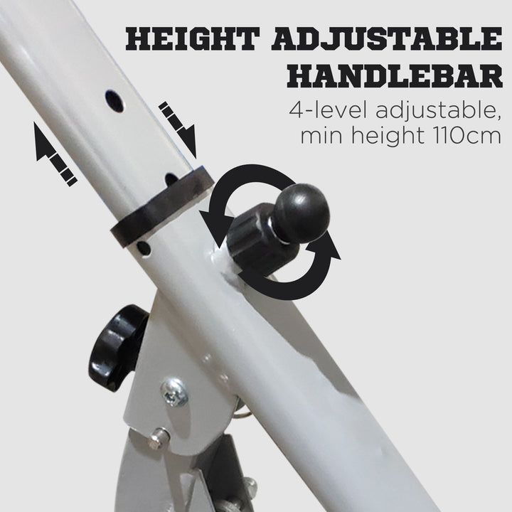 Soozier Height Adjustable Stair Stepper, Stepper Exercise Machine with Handlebar, LCD Monitor, Black