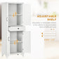 HOMCOM Freestanding Storage Cabinet, Kitchen Pantry Cabinet with 2 Shelves, 4 Doors, Kitchen Storage Cabinets for Dining Room