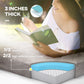 Outsunny Camping Mat, Sleeping Mat, Memory Foam Sleeping Pad, 2.8'' Thick Portable Roll Up Camping Mattress Sleeping Pad & Floor Mattress, Cot Mat Pad with Travel Bag, Grey