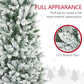 HOMCOM 9ft Pencil Christmas Tree, Flocked Tree with 1277 Branch Tips and Metal Base for Home, Indoor, Holiday