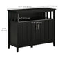 HOMCOM Sideboard Buffet Server Storage Cabinet Console Table with 2 Doors and Adjustable Shelves for Kitchen & Dining Room, White
