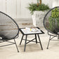 Outsunny Small Outdoor Side Table, Patio Side Table with SPC Tabletop for Garden, Patio, Lawn, Grey