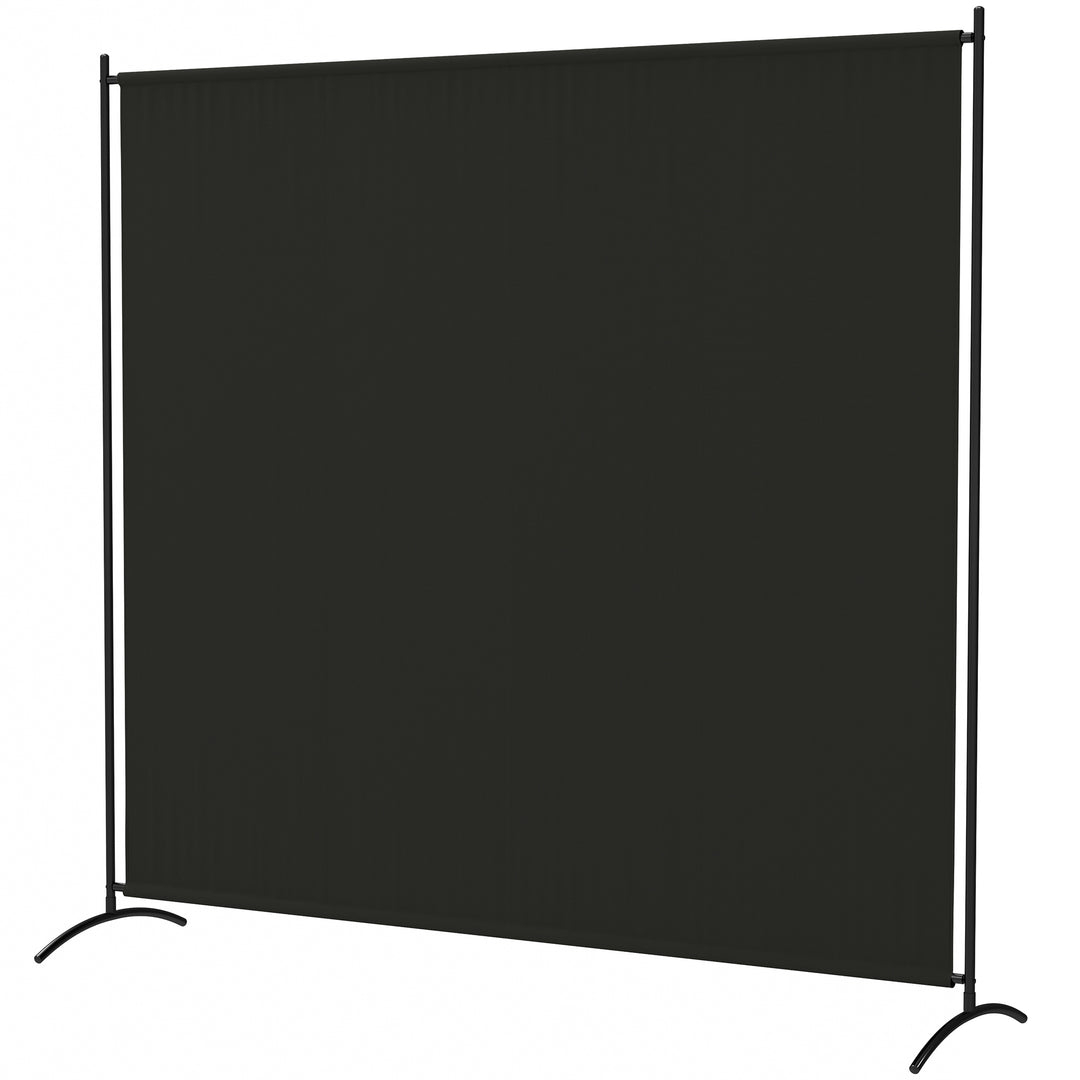 Outsunny Single Panel Room Divider, UV30+ Privacy Screen, Indoor Outdoor Privacy Panel with Stable Base, Black
