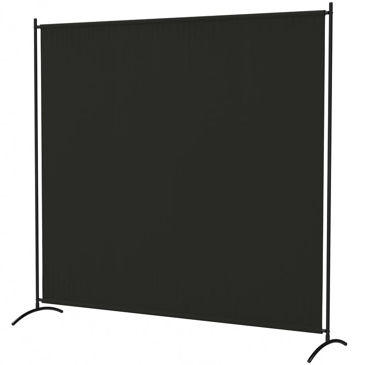 Outsunny Single Panel Room Divider, UV30+ Privacy Screen, Indoor Outdoor Privacy Panel with Stable Base, Black