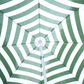 Outsunny 6FT Round Beach Umbrella with Tilt Mechanism, Outdoor UV Protection Sun Shaded Canopy with Push Button, Striped Green