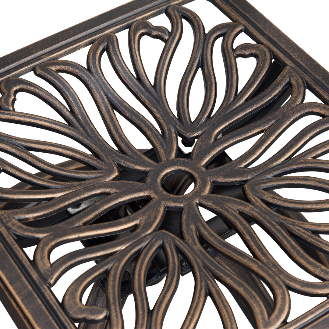 Outsunny 2 Pieces Patio Swivel Chairs with Cushion, Aluminum Frame, 3" Thick Cushions, For Garden, Balcony, Porch, Bronze