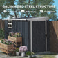 Outsunny 4' x 8' Outdoor Storage Shed, Metal Garden Shed with Window, 2 Vents and Lockable Door for Backyard, Garden, Patio