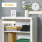 HOMCOM Metal Storage Cabinet, Industrial Sideboard Buffet Cabinet with 2 Louvered Doors, Adjustable Shelves, Grey