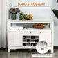 HOMCOM Modern Kitchen Buffet Bar Cabinet Storage Sideboard Dining Server with Drawer & 12-Bottle Wine Rack for Living Room, Espresso