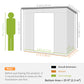 Outsunny 6 x 4FT Galvanized Garden Storage Shed, Metal Outdoor Shed with Double Doors and 2 Vents, Grey