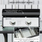 Outsunny 3 Burner Liquefied Gas Grill, Portable Tabletop BBQ Grill, for Camping, Picnic, Silver